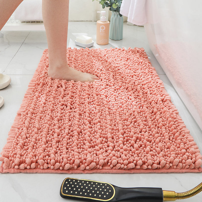 Thick Absorbent Chenille Bath Mat Non Slip Long Pile Home Floor Rug Machine Washable