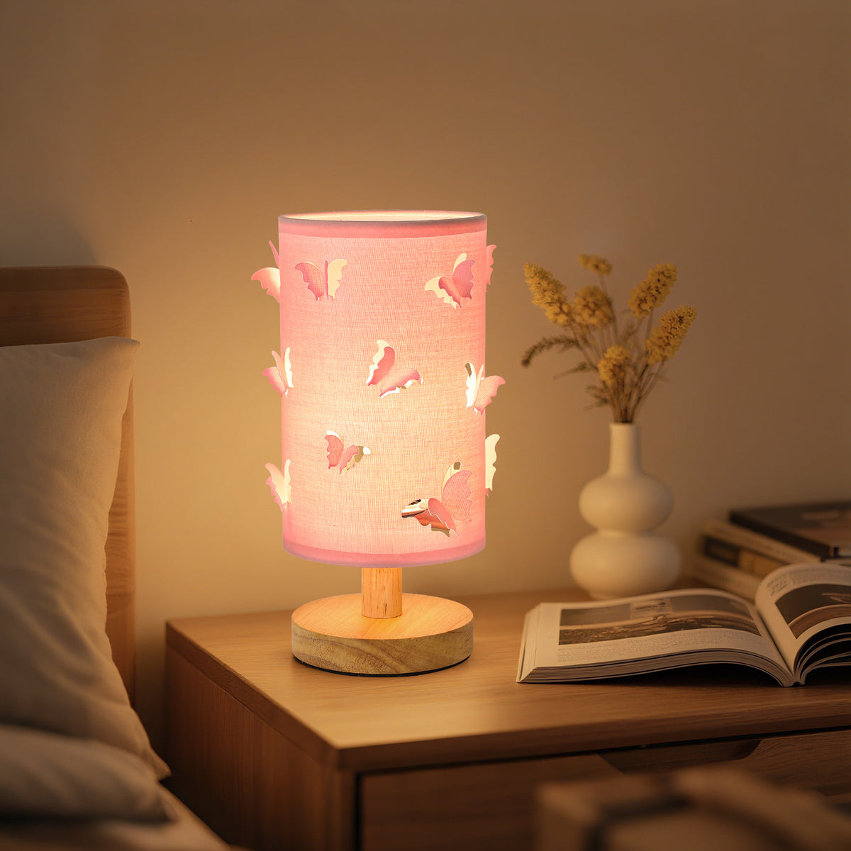 Modern Solid Wood Table Lamp