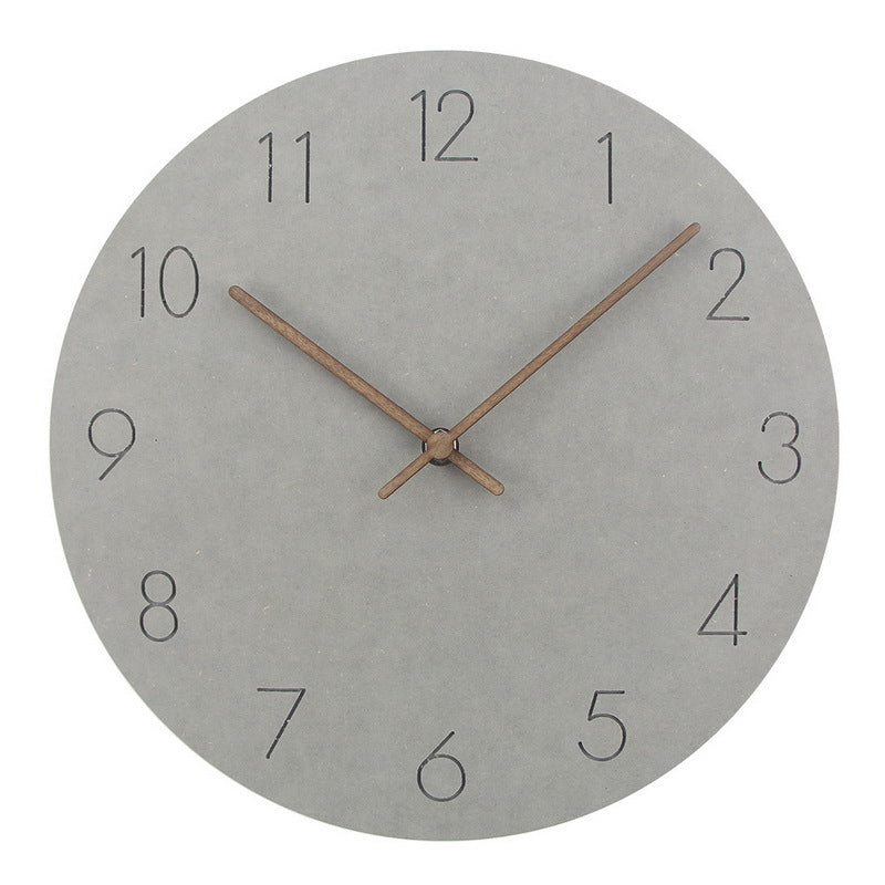 Nordic Wooden Wall Clock Silent Quartz Movement