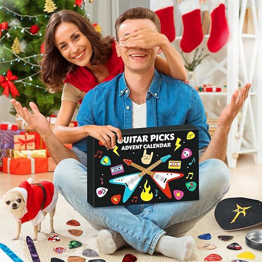 Guitar Picks Advent Calendar Set with Storage Pouch