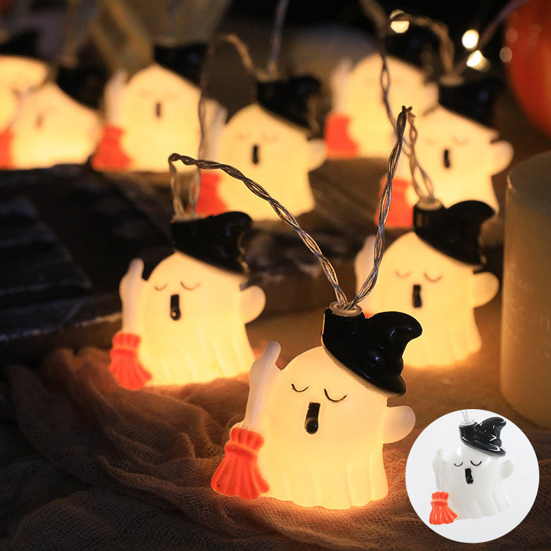 Halloween LED Light String with Pumpkin and Ghost for Outdoor Holiday Decoration