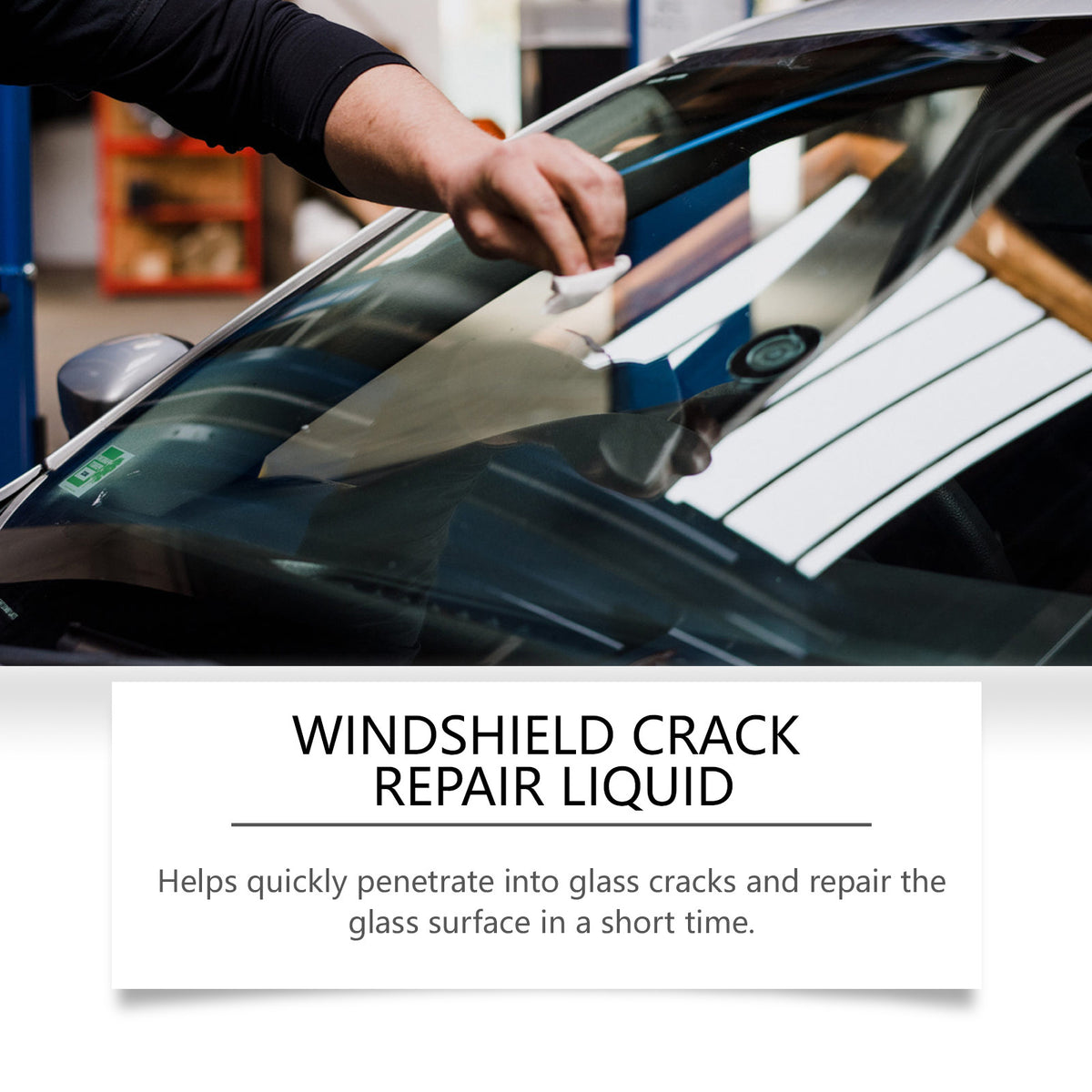 Windshield Crack Repair Kit with Blade and Curing Film
