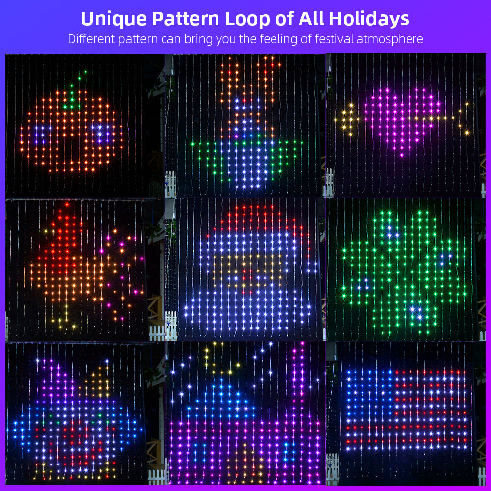 Smart RGB Colorful Graffiti Curtain Lights