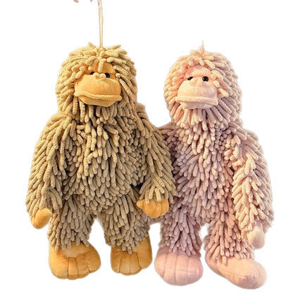 Cute 3D Chenille Doll Hand-Wiping Ball Super Absorbent Hanging Towel for Kitchen Bathroom