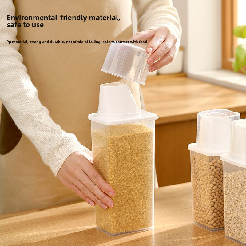Rice Storage Bucket with Measuring Cup