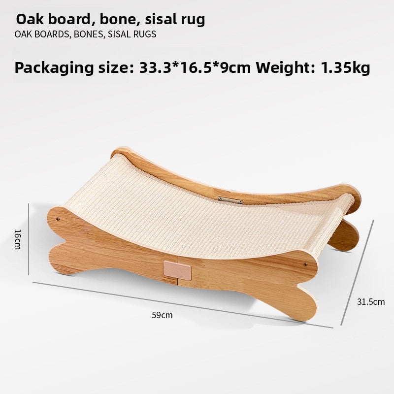 Solid Wood Sisal Cat Scratching Pad