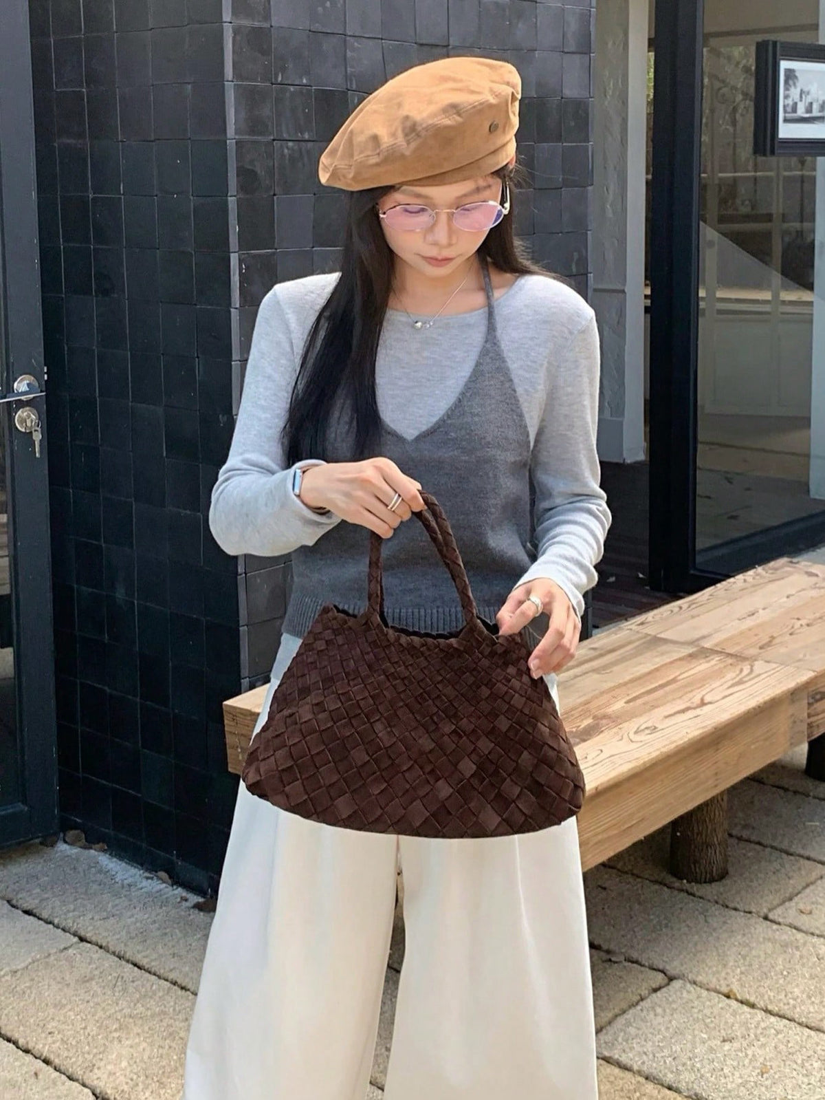 Woven Basket Handbag