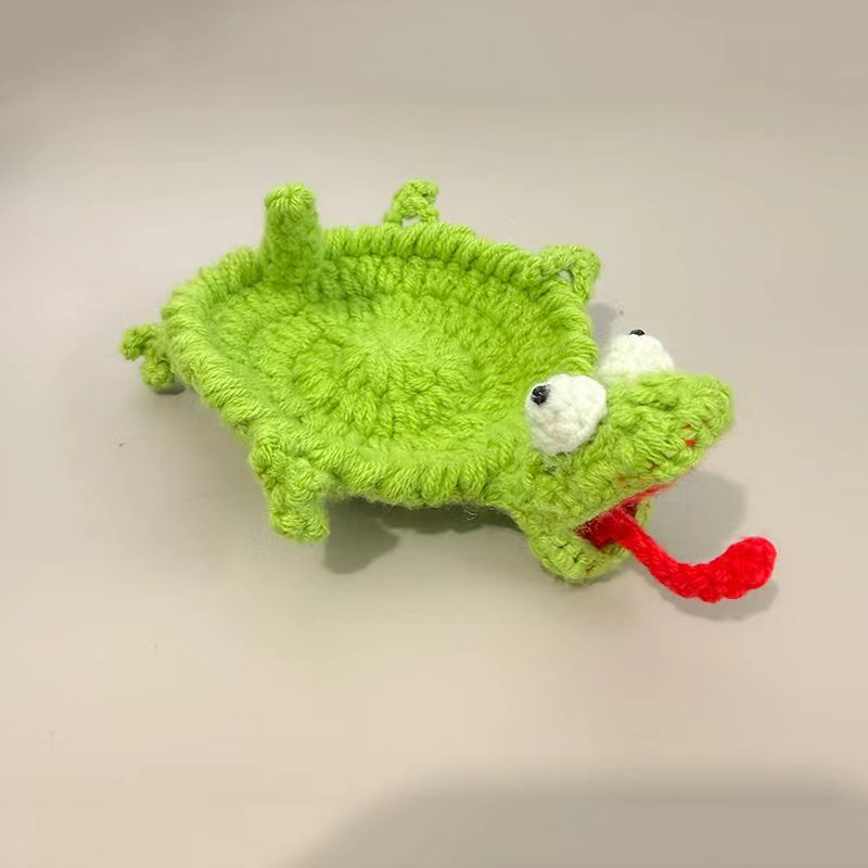 Handmade knitted cute animal coasters