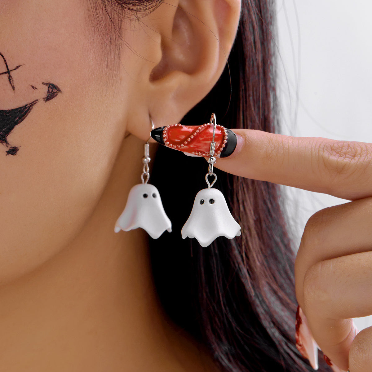 Necklace Earrings Set All-match Ghost Halloween Jewelry