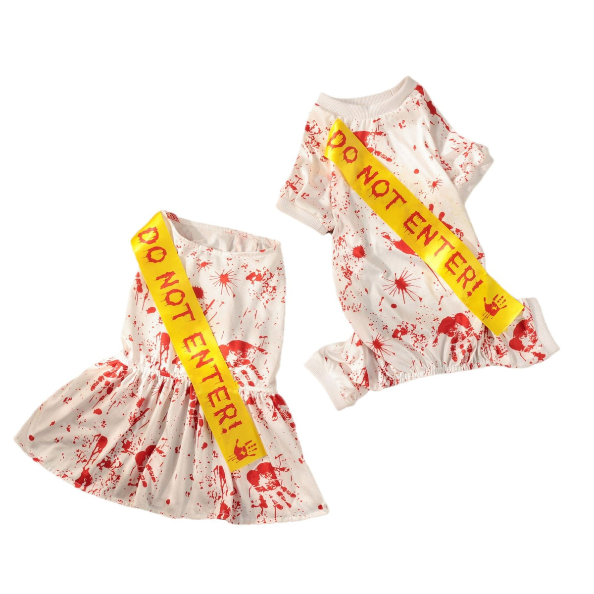Halloween Pet Costume Blood Pattern Outfit