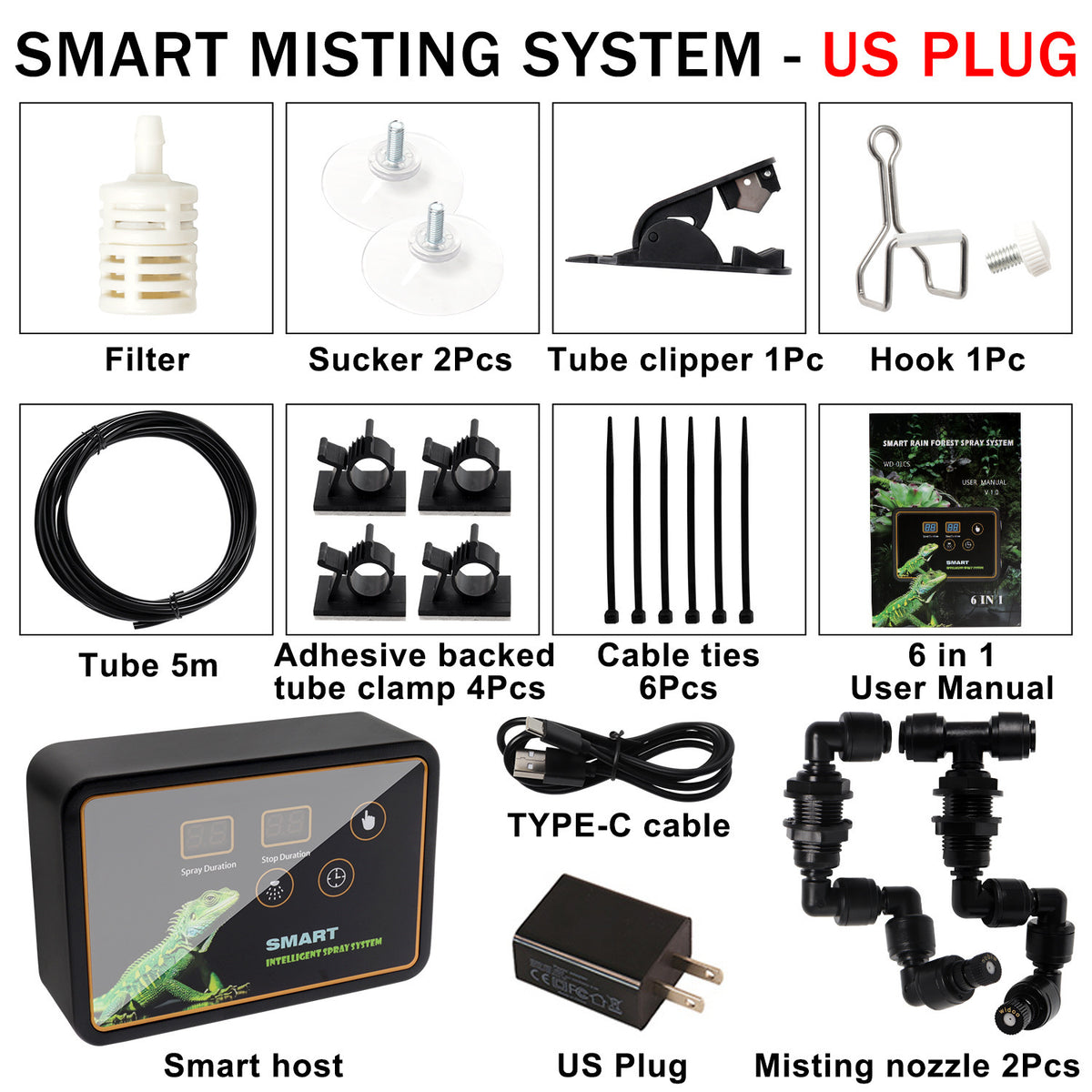 Programmable Reptile Terrarium Mist Spray System