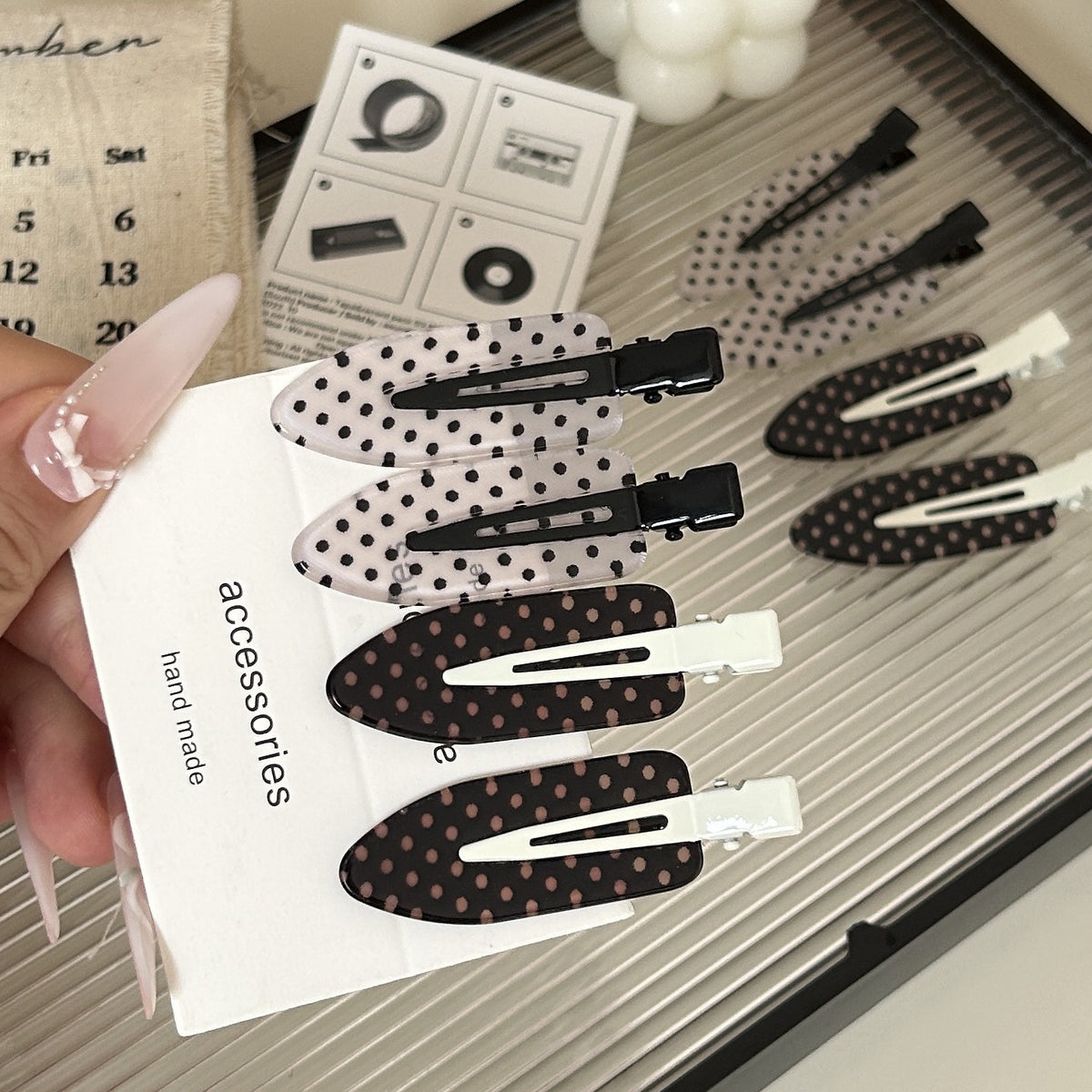 Sweet Style Polka Dot Hair Clips