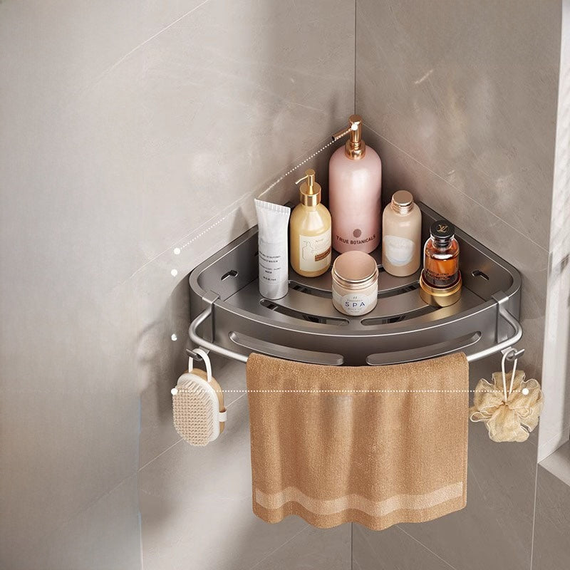 Corner Mount Bathroom Organizer Shelf