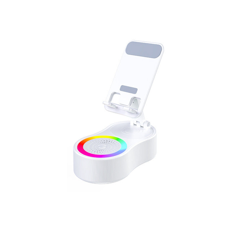 360-Degree Rotating Bluetooth Speaker with Phone Stand