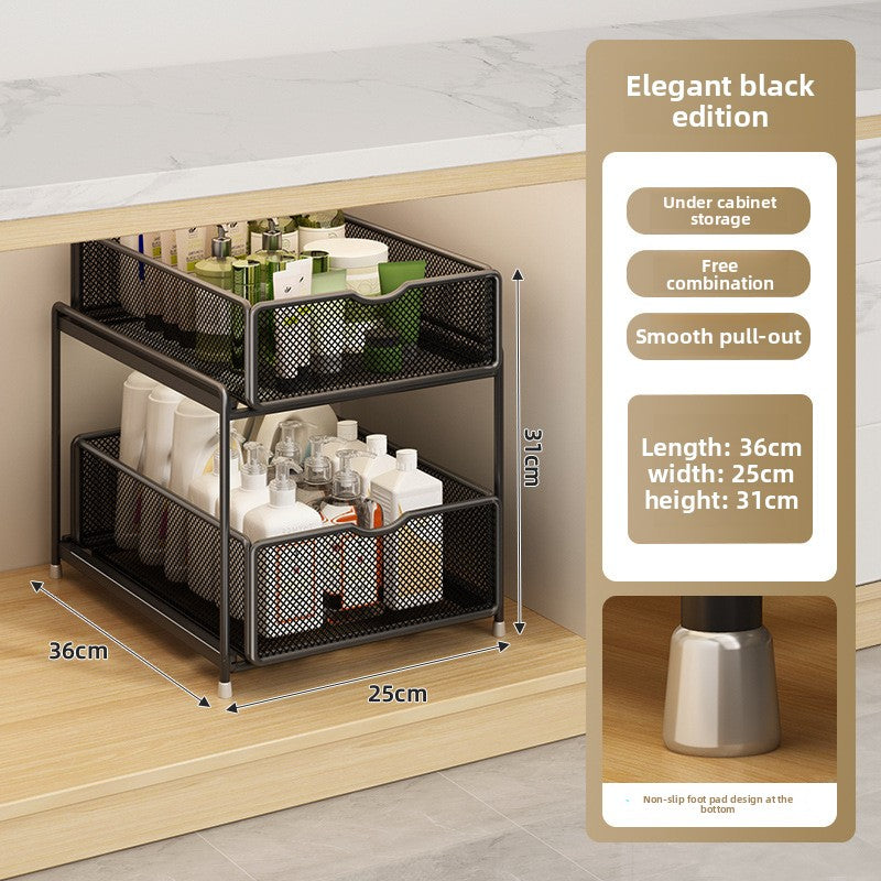 Bathroom sink shelf