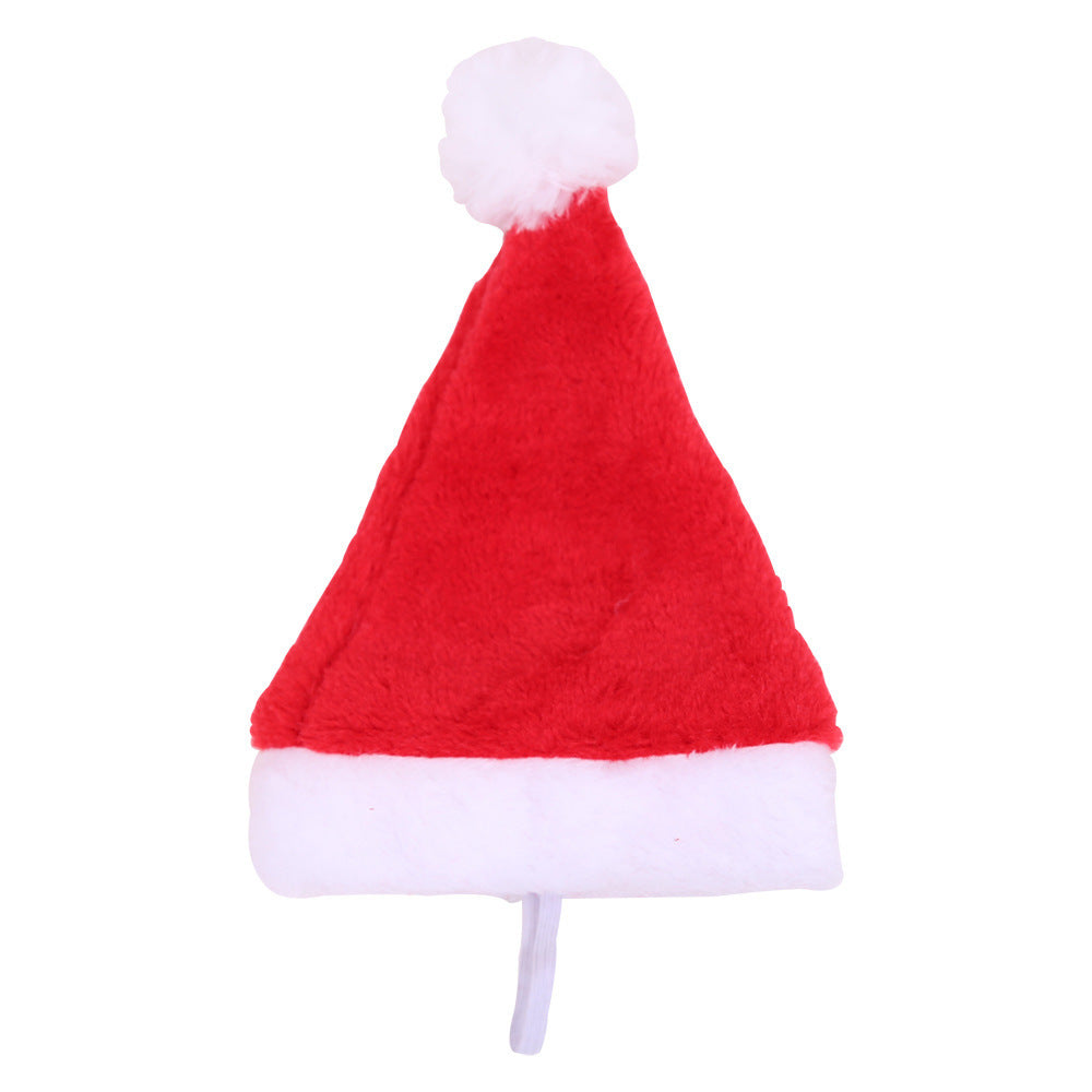 Plush Pet Christmas Hat, Festive Striped and Plaid Costume Headwear for Cats and Dogs