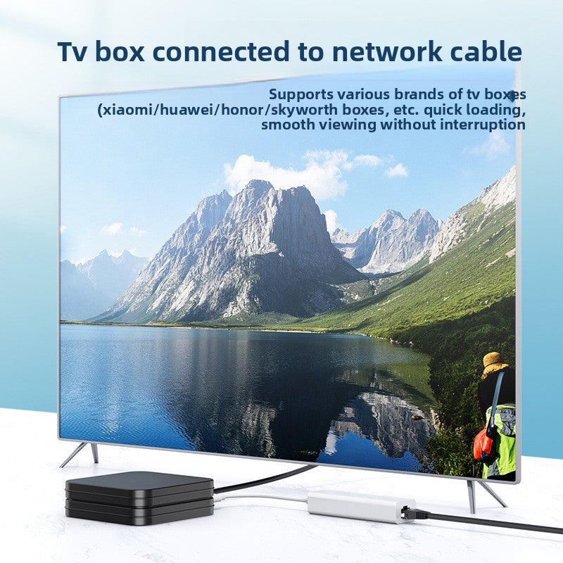 Type-C to RJ45 USB Network Adapter with Hub