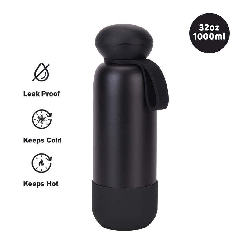 Large-capacity sports water bottle