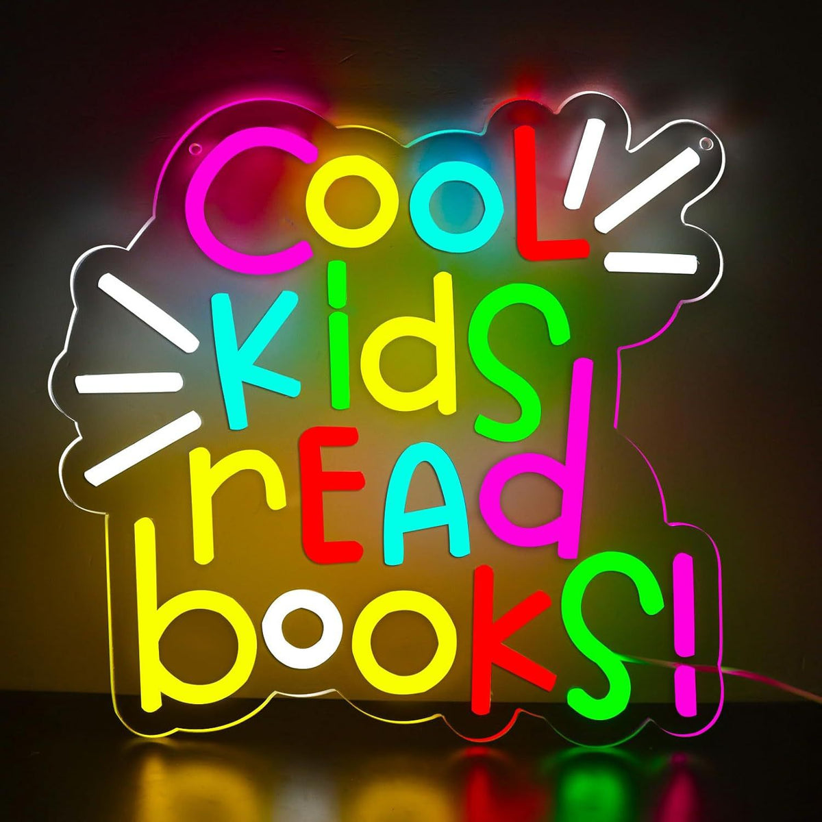 Dimmable LED Reading Neon Sign Wall Decor Light