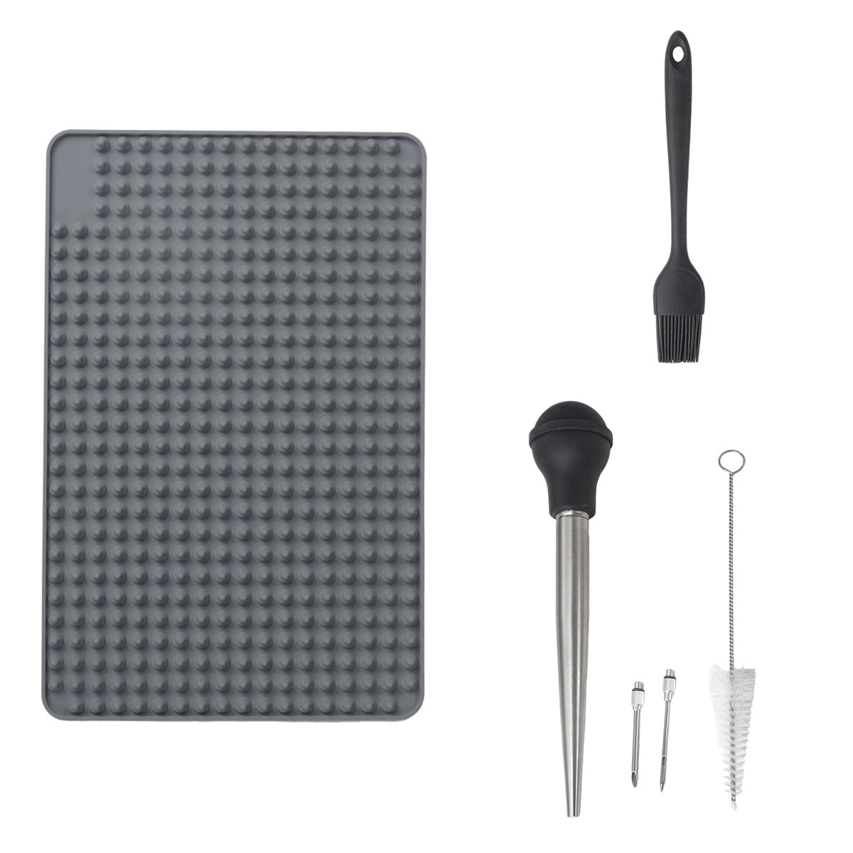Stainless Steel Turkey Injector and Seasoning Tool Set