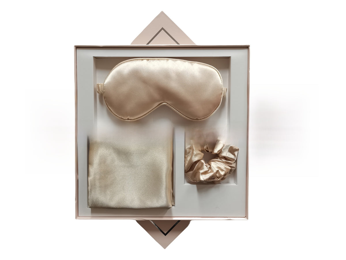 Silk-like four-piece sleep eye mask set