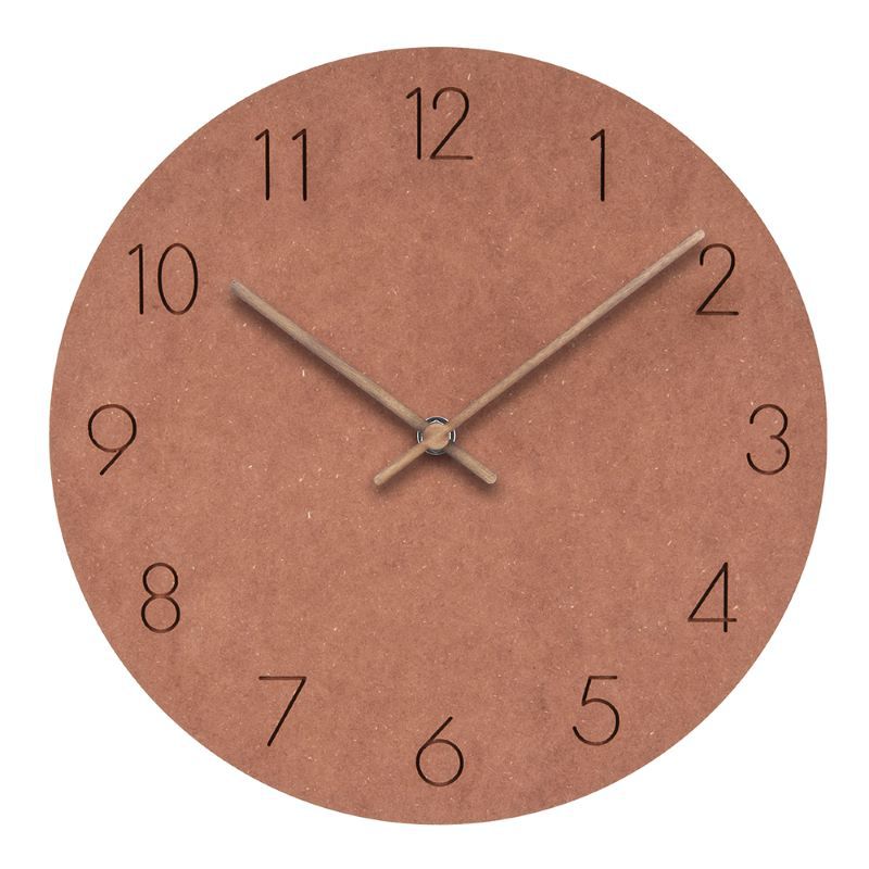 Nordic Wooden Wall Clock Silent Quartz Movement