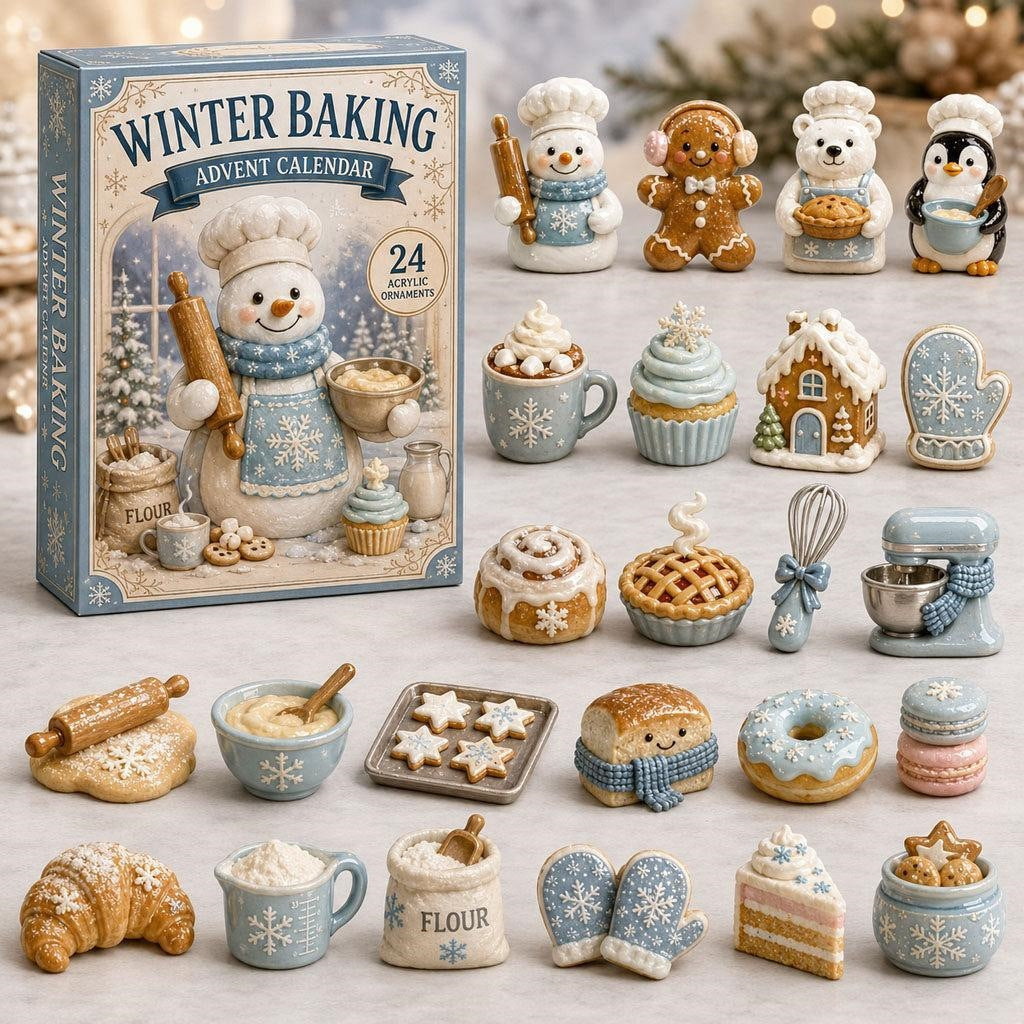 Christmas Advent Calendar Acrylic Blind Box Decoration Collectible Toy