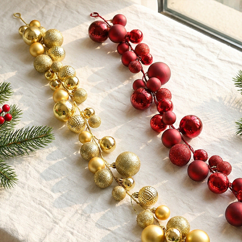 1.9M Electroplated Plastic Christmas Ball Garland DIY Holiday Decor