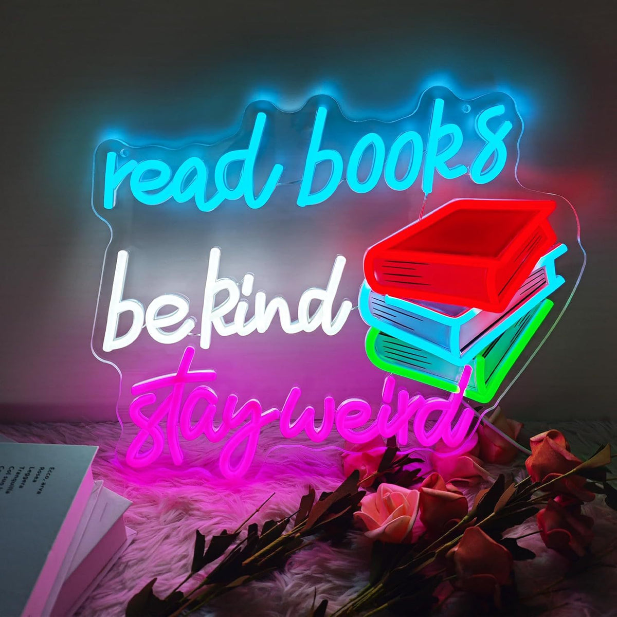 Dimmable LED Reading Neon Sign Wall Decor Light