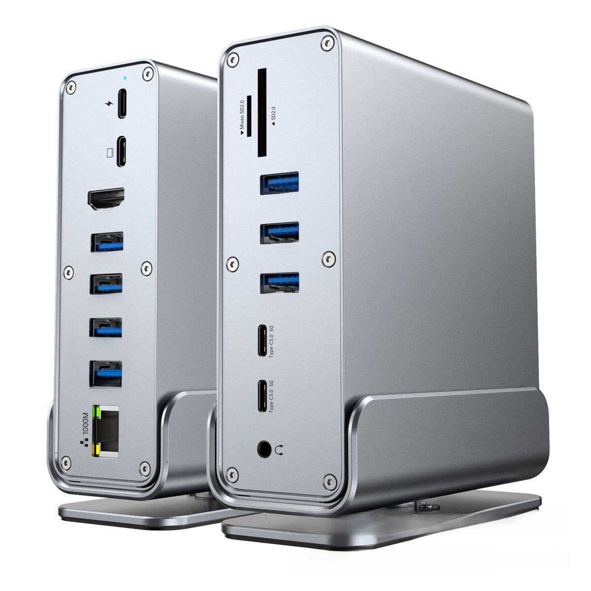Type-C Docking Station with 4K60Hz Triple Display Support