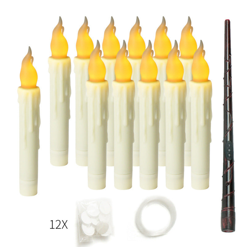 Remote Control Floating LED Candles with Magic Wand