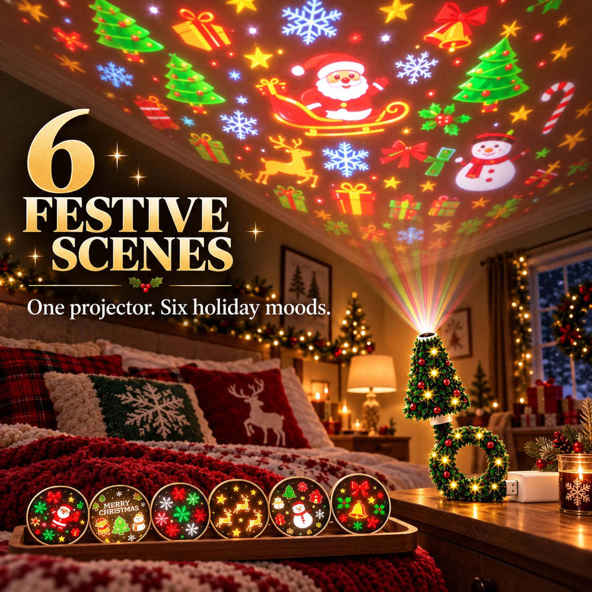 Creative Christmas projection lamp
