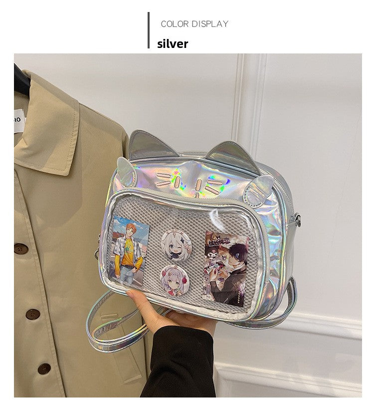 Mechanical Cat Cat PU Large Capacity Crossbody Bag