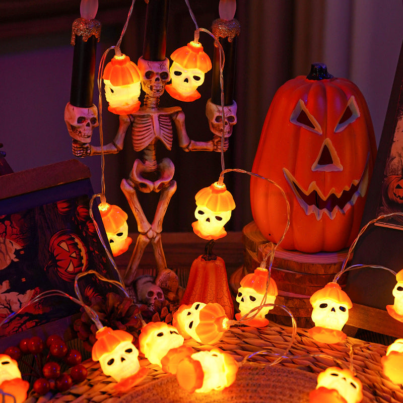 Halloween LED Light String with Pumpkin and Ghost for Outdoor Holiday Decoration