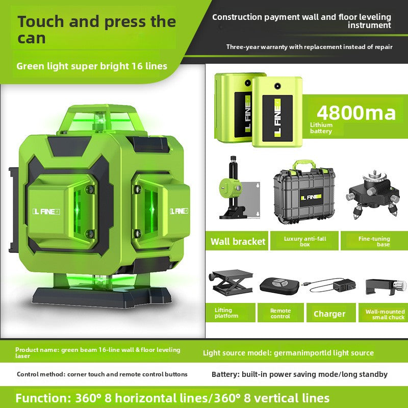Green Laser Level 12/16 Line