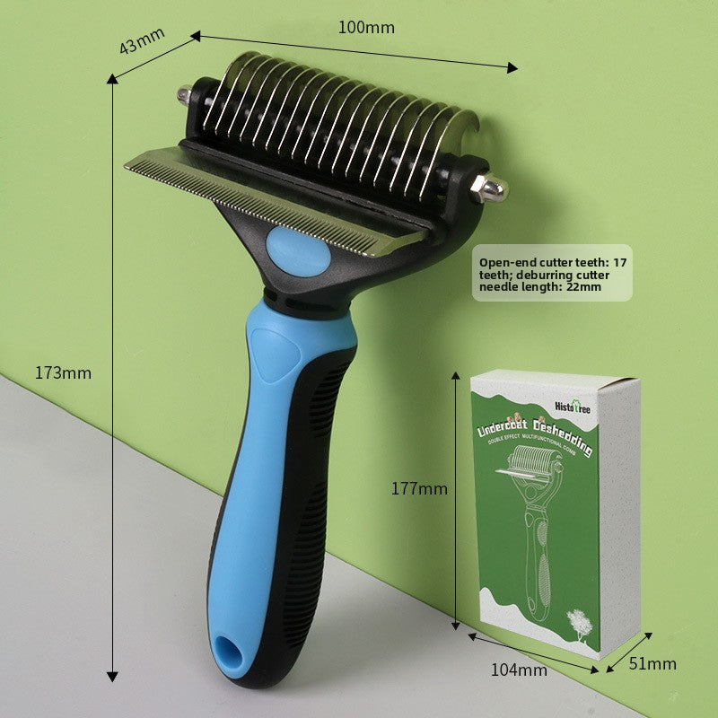 Pet Comb Three-in-One Detangling Grooming Tool for Dogs and Cats