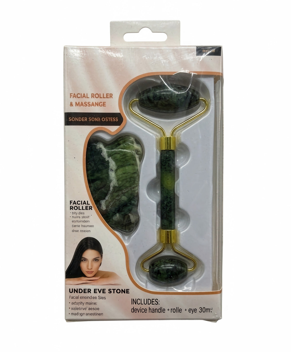 Jade Roller Scraper Dual Head Facial Massage Tool
