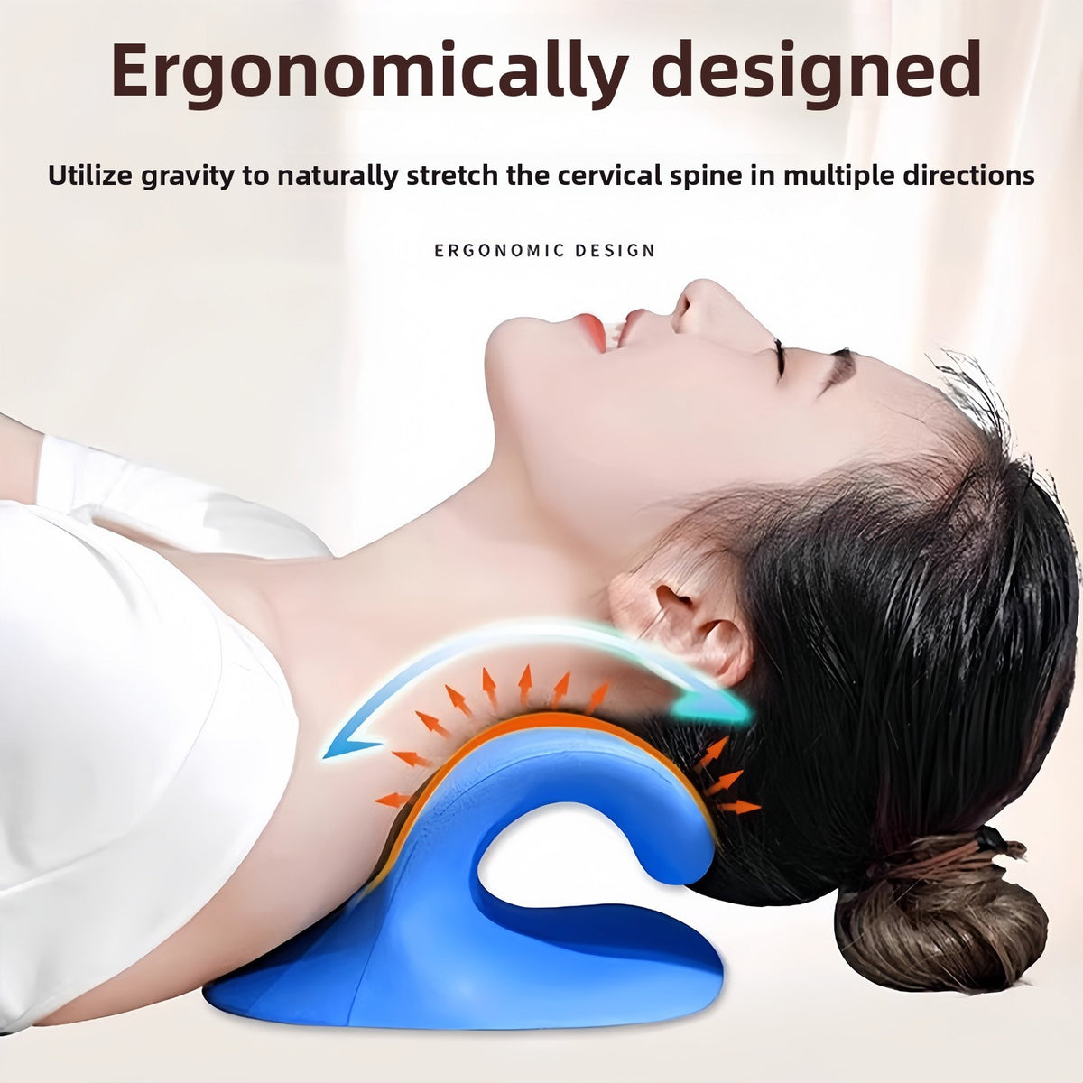 Massage pillow for the waist, back and neck
