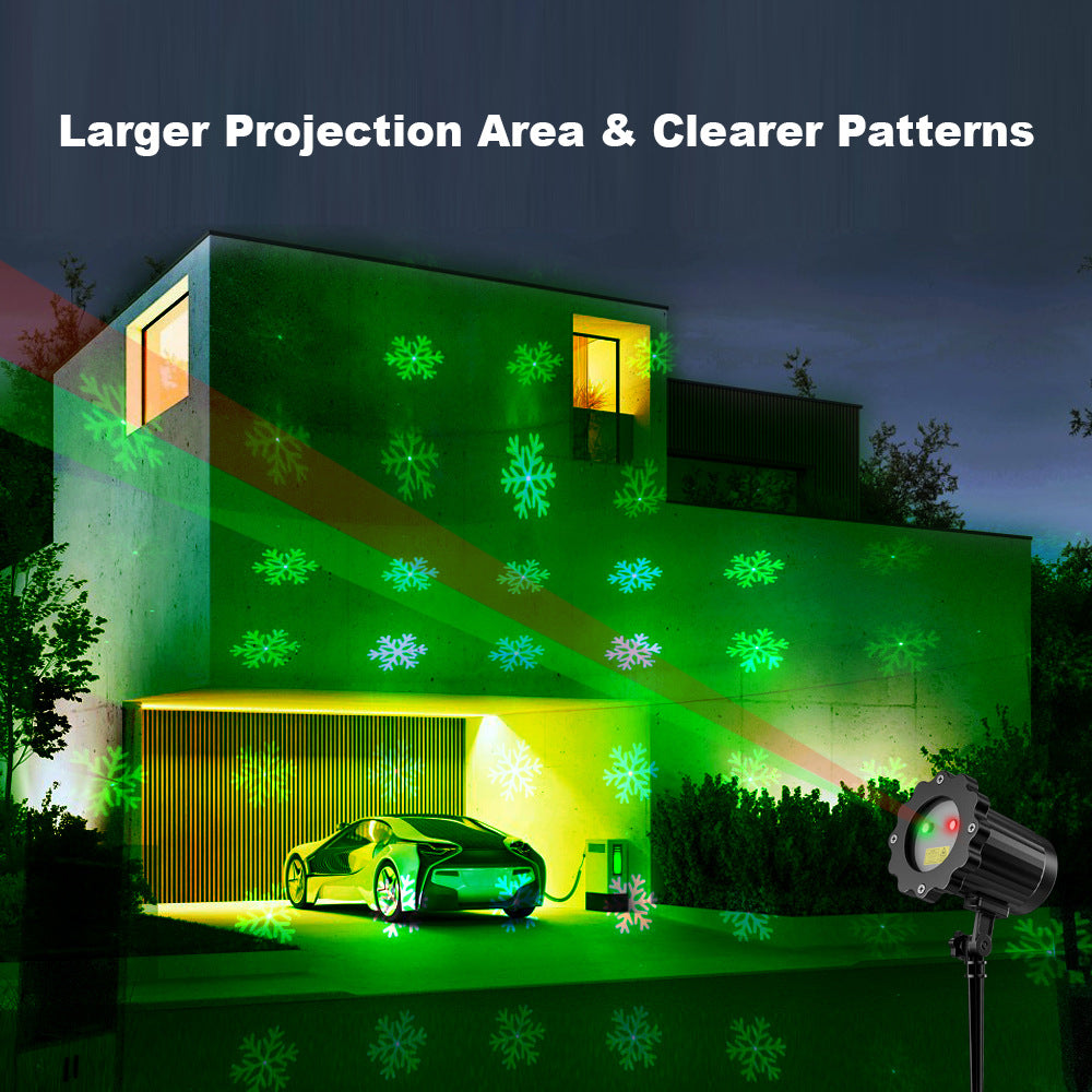 Remote Control Red and Green Laser Multi-Pattern Projection Light