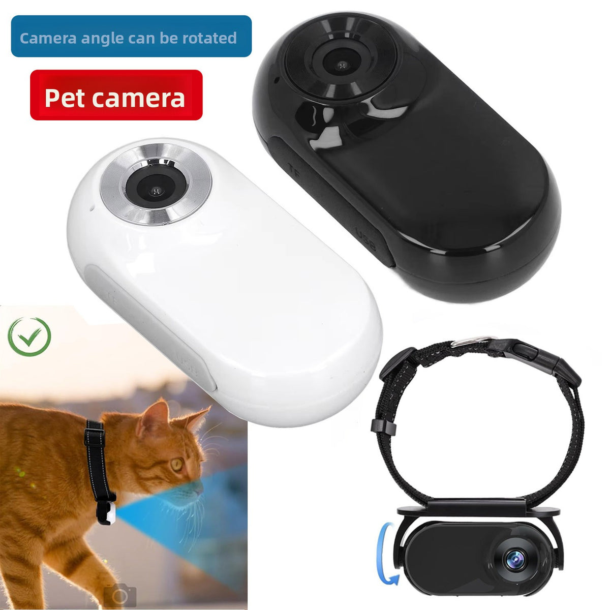 Adjustable Angle HD Pet Camera