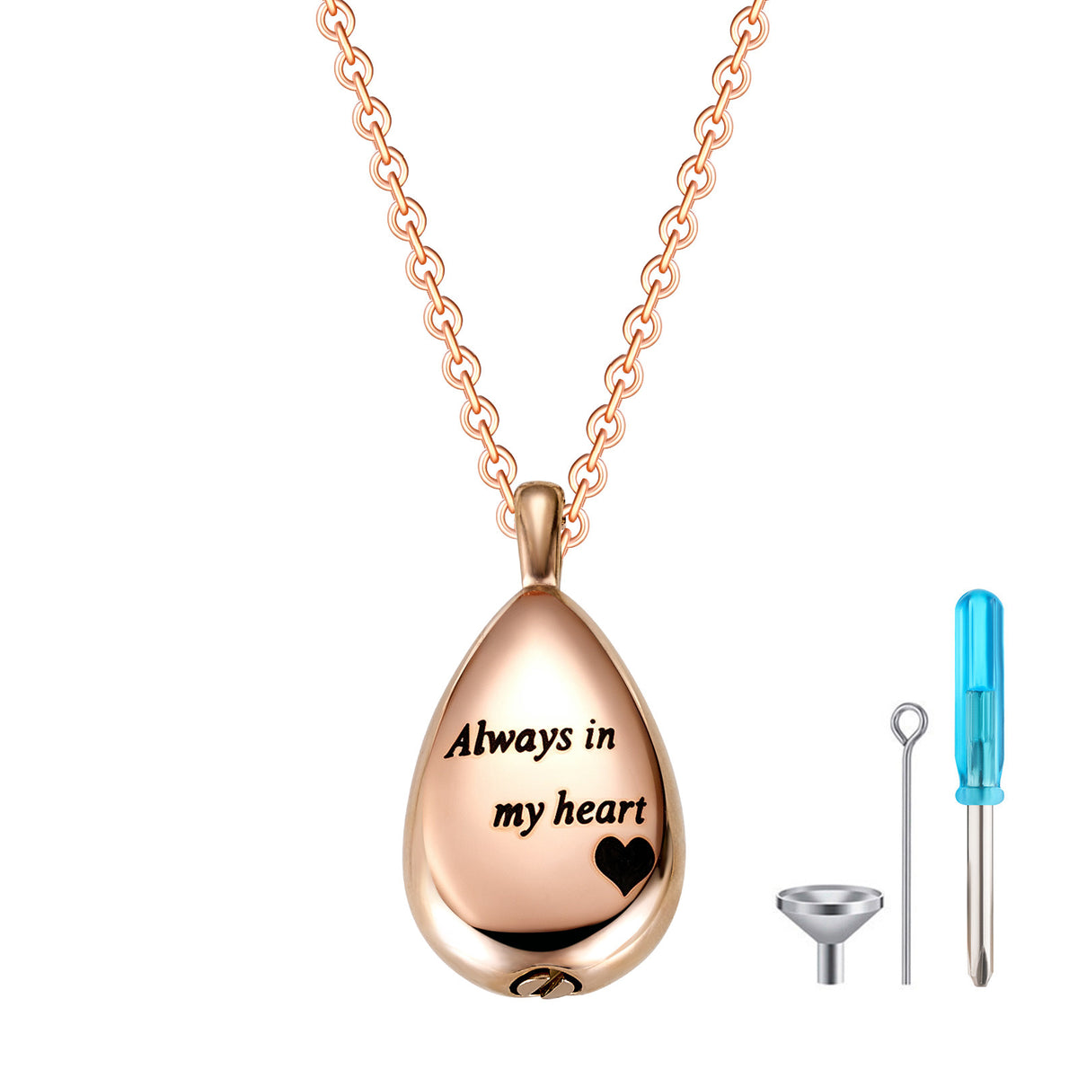 Urn Pendant for Ashes Stainless Steel Openable Perfume Bottle Necklace