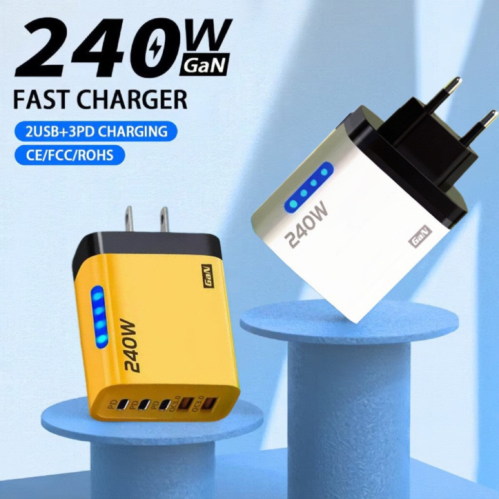 240W Fast Charger with 3 PD and Dual USB Ports
