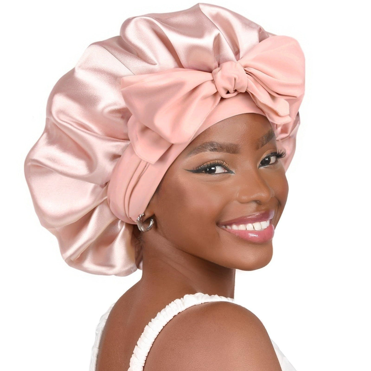 Womens Satin Sleep Cap Hair Protection Bonnet
