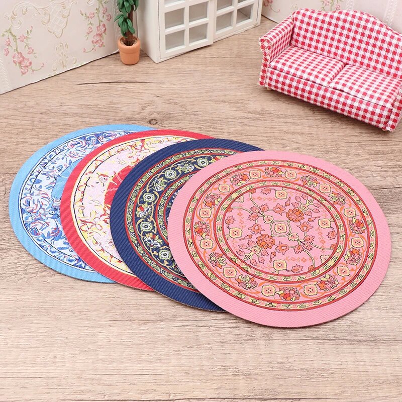 Scale Mini Dollhouse Round Rug