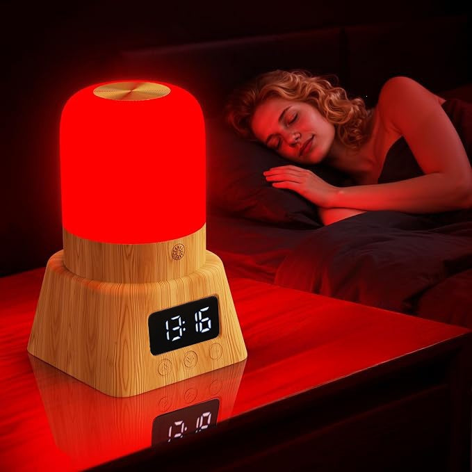 Portable LED bedside ambiance lamp