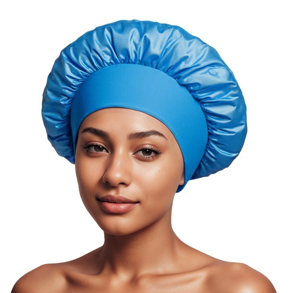 Satin Wide Brim Shower and Sleep Cap