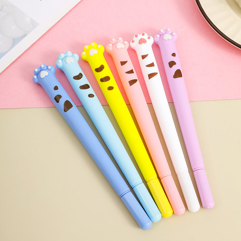Soft Glue Cat Claw 0.5mm Gel Pen Cute Plant Design