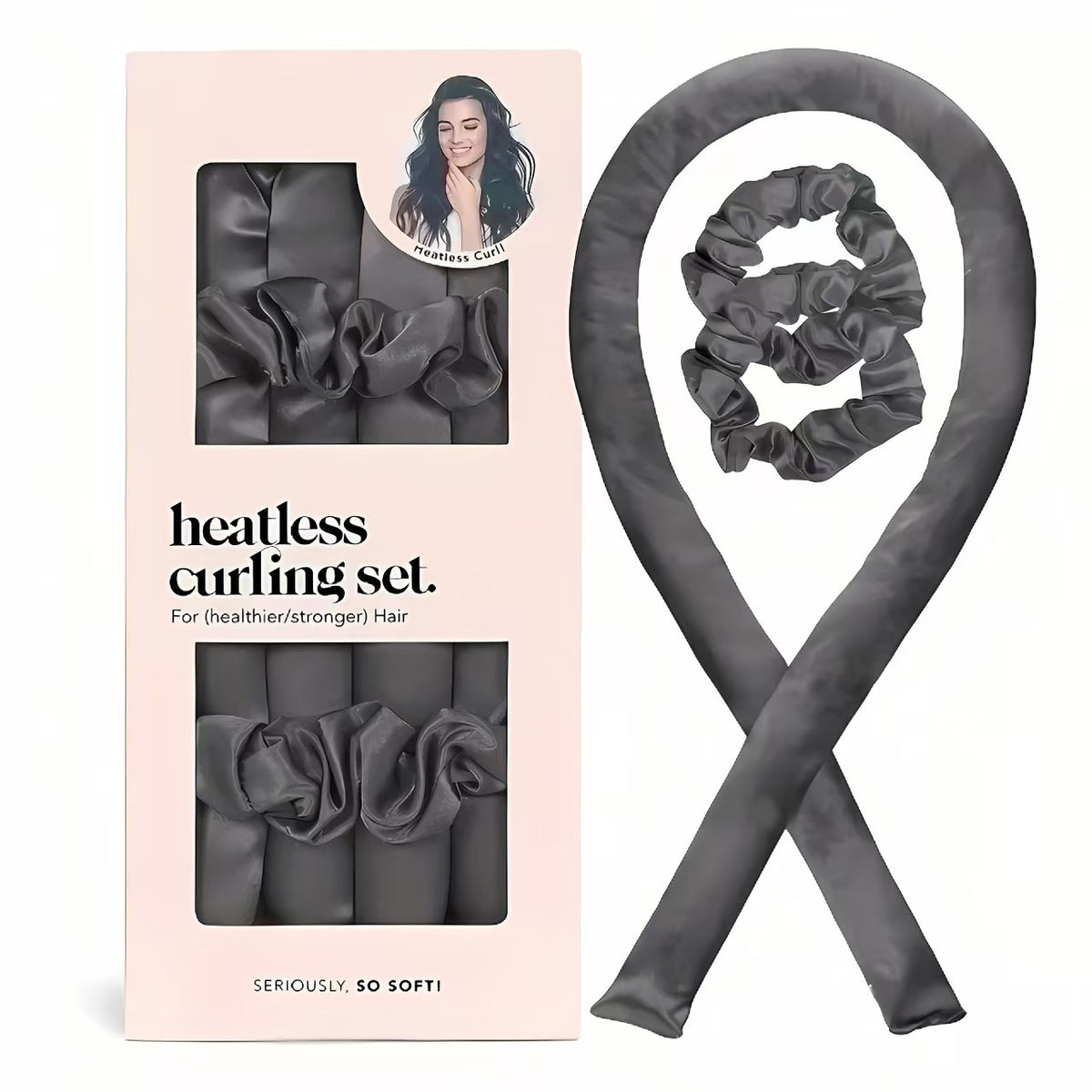 Satin Tie-Dye Heatless Hair Curling Rod Set