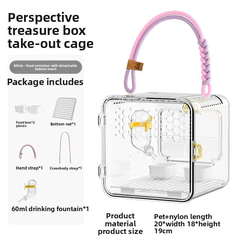 Hamster Travel Cage with Water Bottle