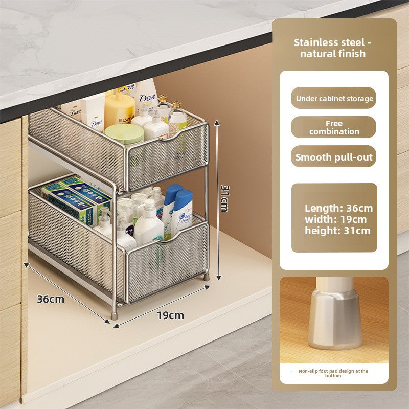 Bathroom sink shelf